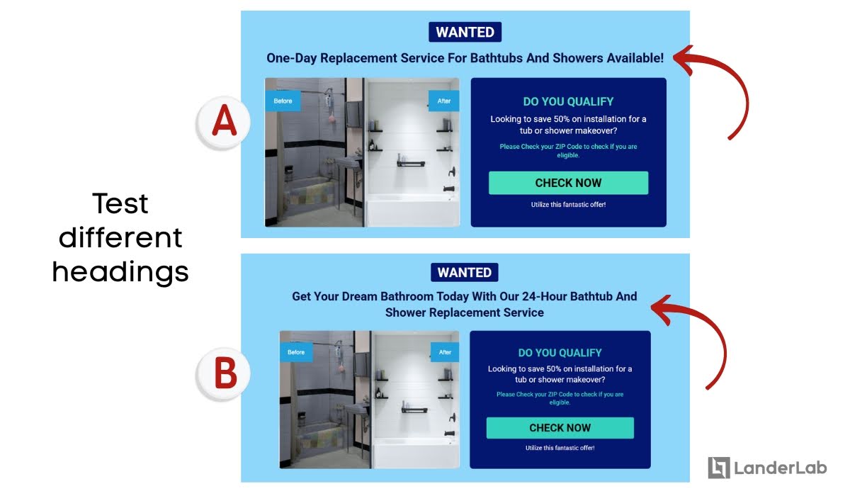 A/B Testing Headlines