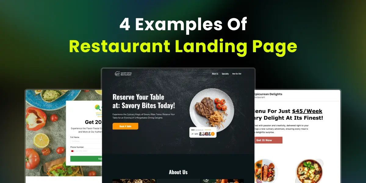 How to Create a High-Converting Restaurant Landing page &#038; 4 Examples