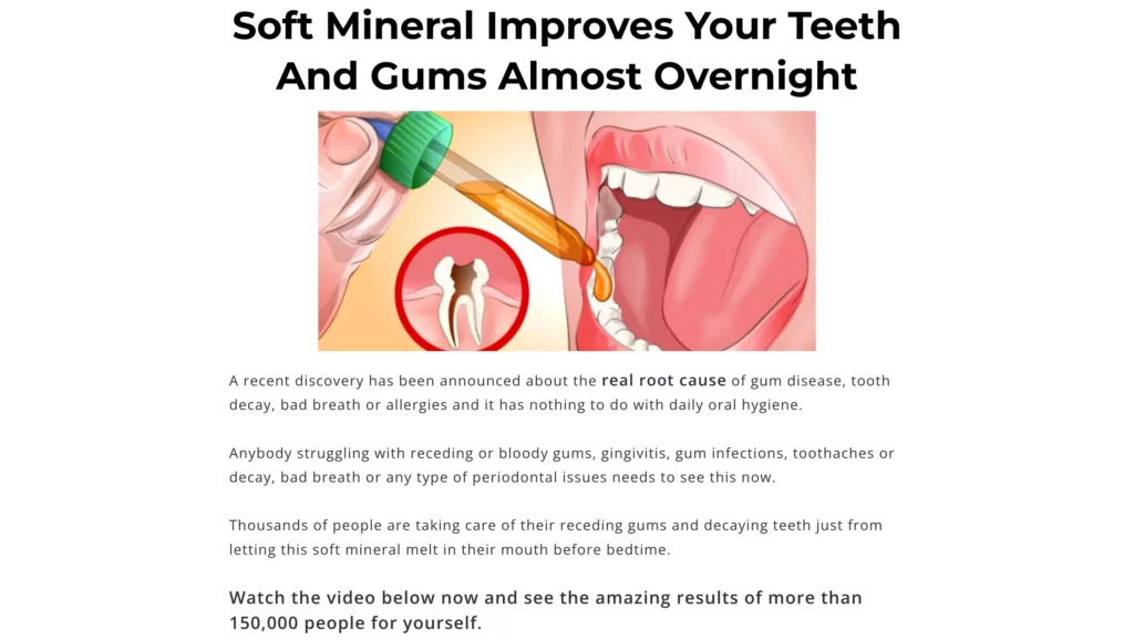 oral health landing page