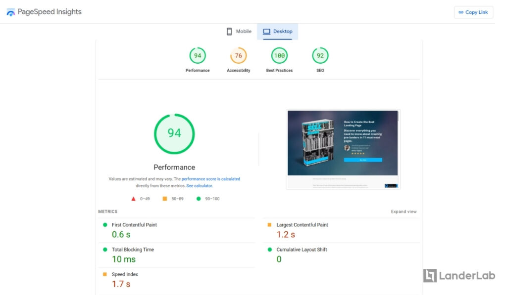 convertri pagespeed