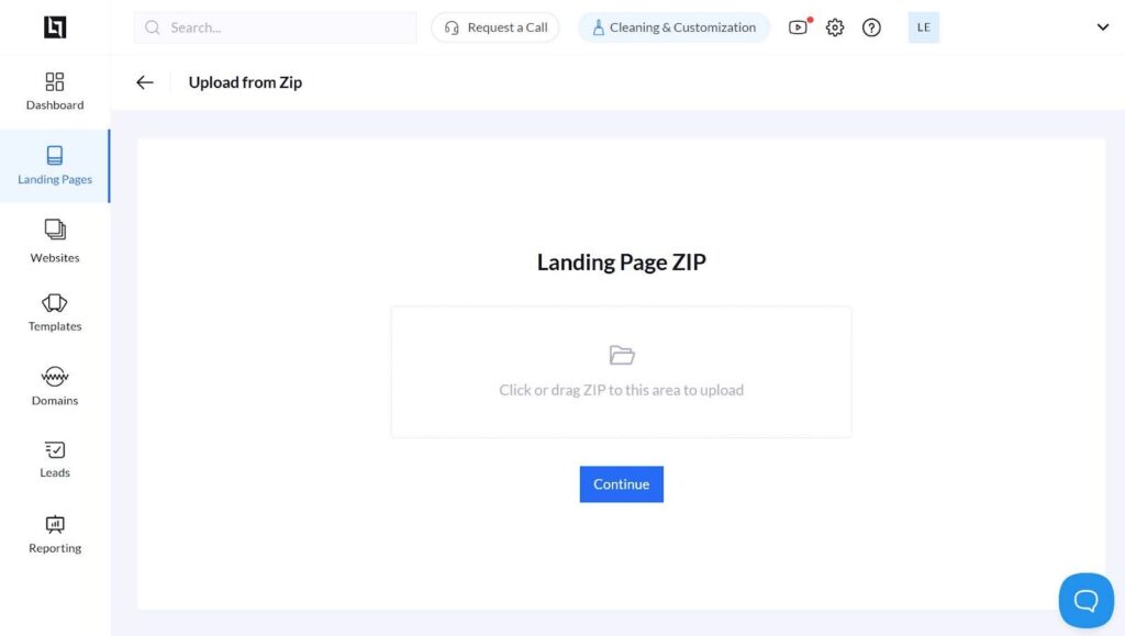 LanderLab Page importer