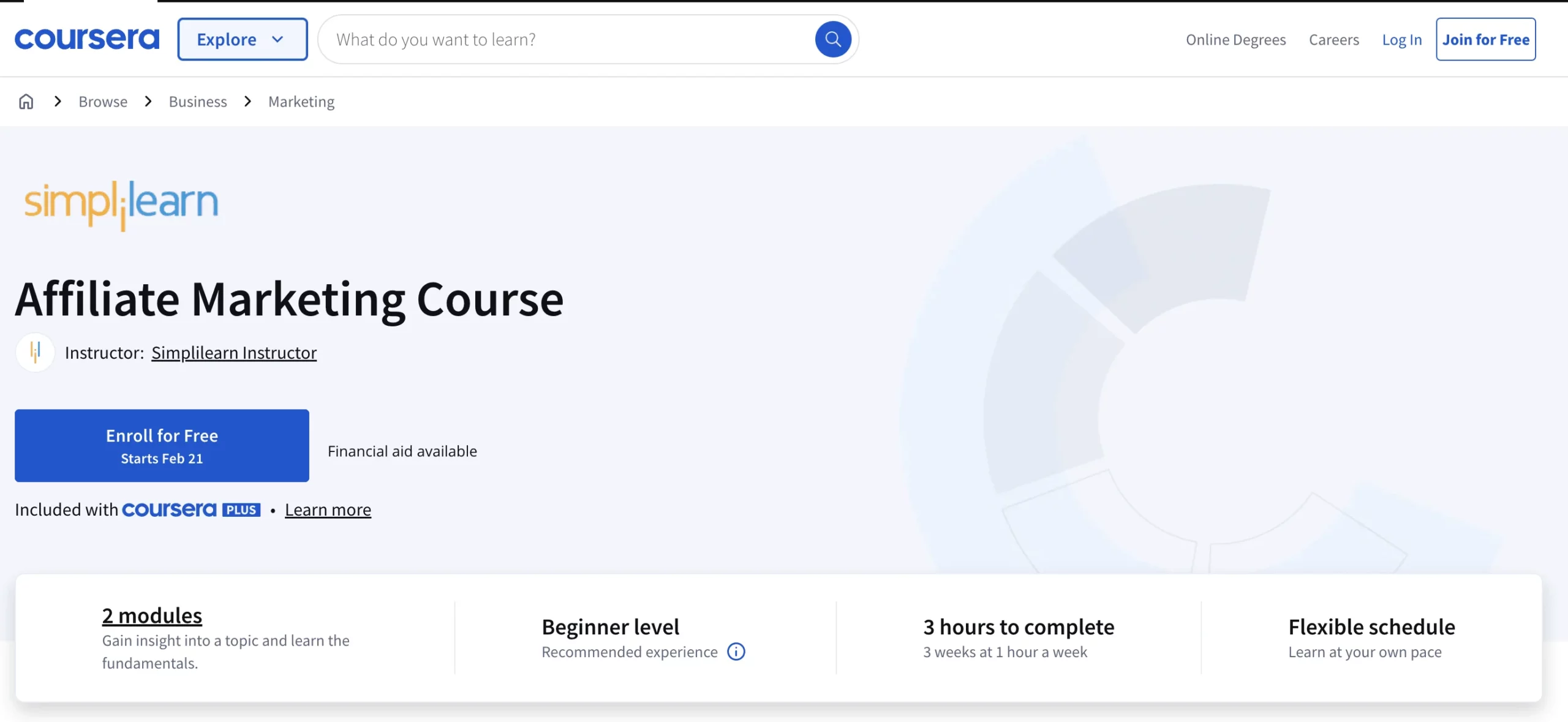 Affiliate Marketing Course by Coursera