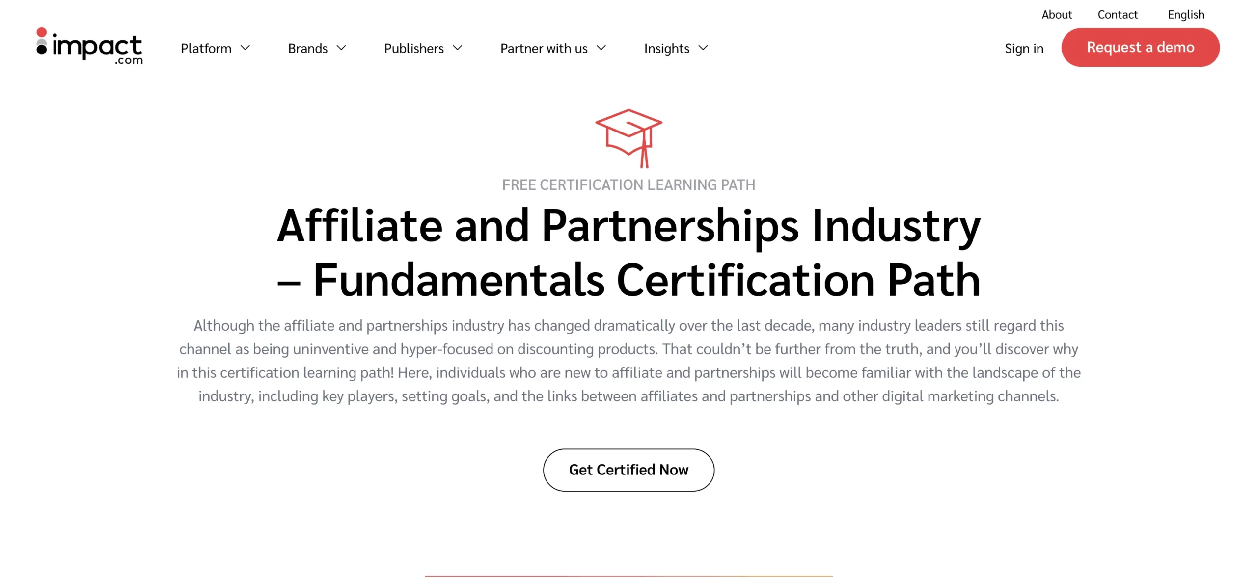 Affiliate and Partnership Industry Fundamentals by Impact