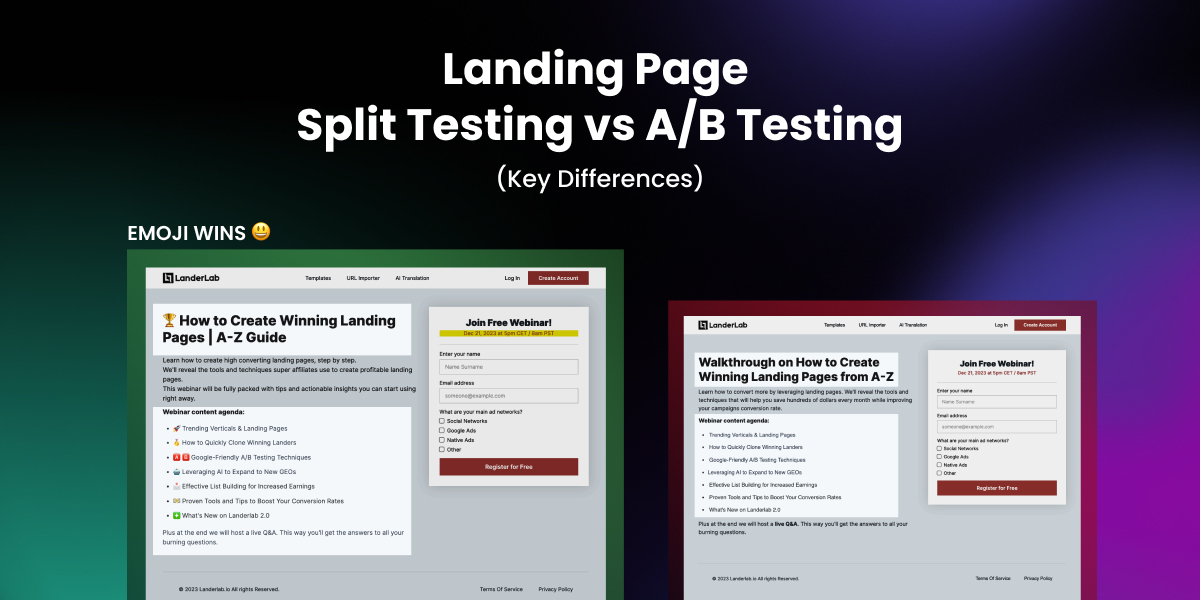 Landing Page Split Testing vs A/B Testing: Key Differences