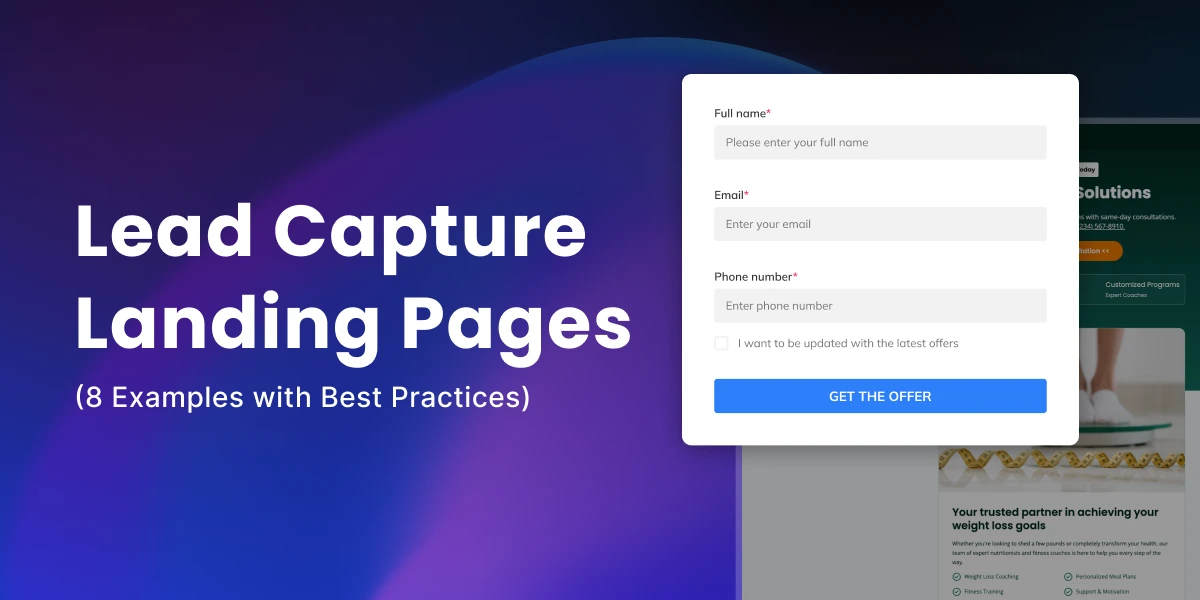 Lead Capture Landing Page: 8 Examples with Best Practices