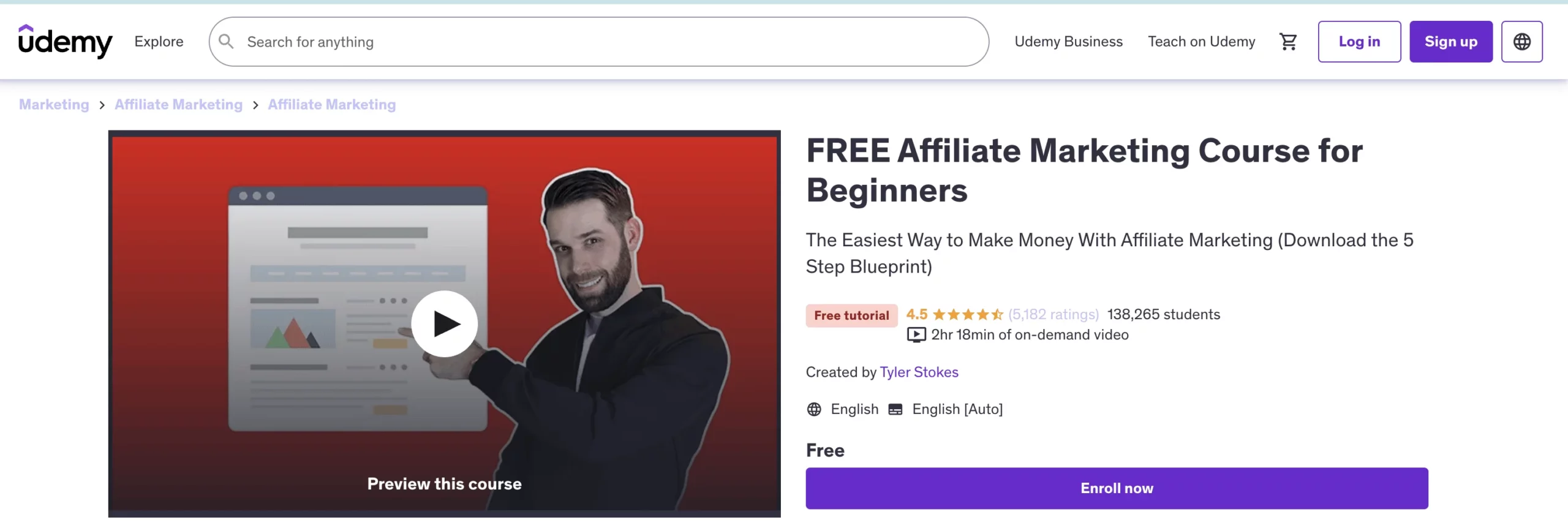 Udemy Free Affiliate Marketing Course for Beginners