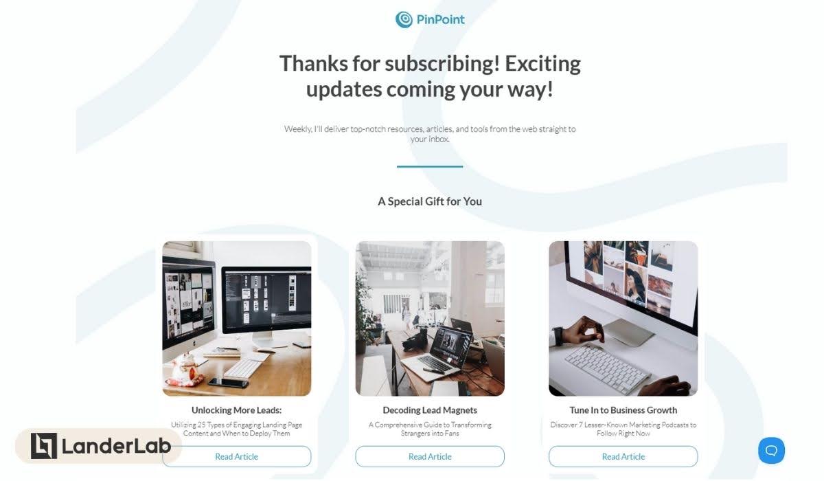 Thank You Landing Page