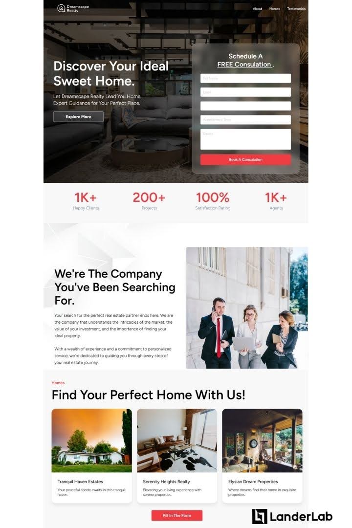 lead generation landing page