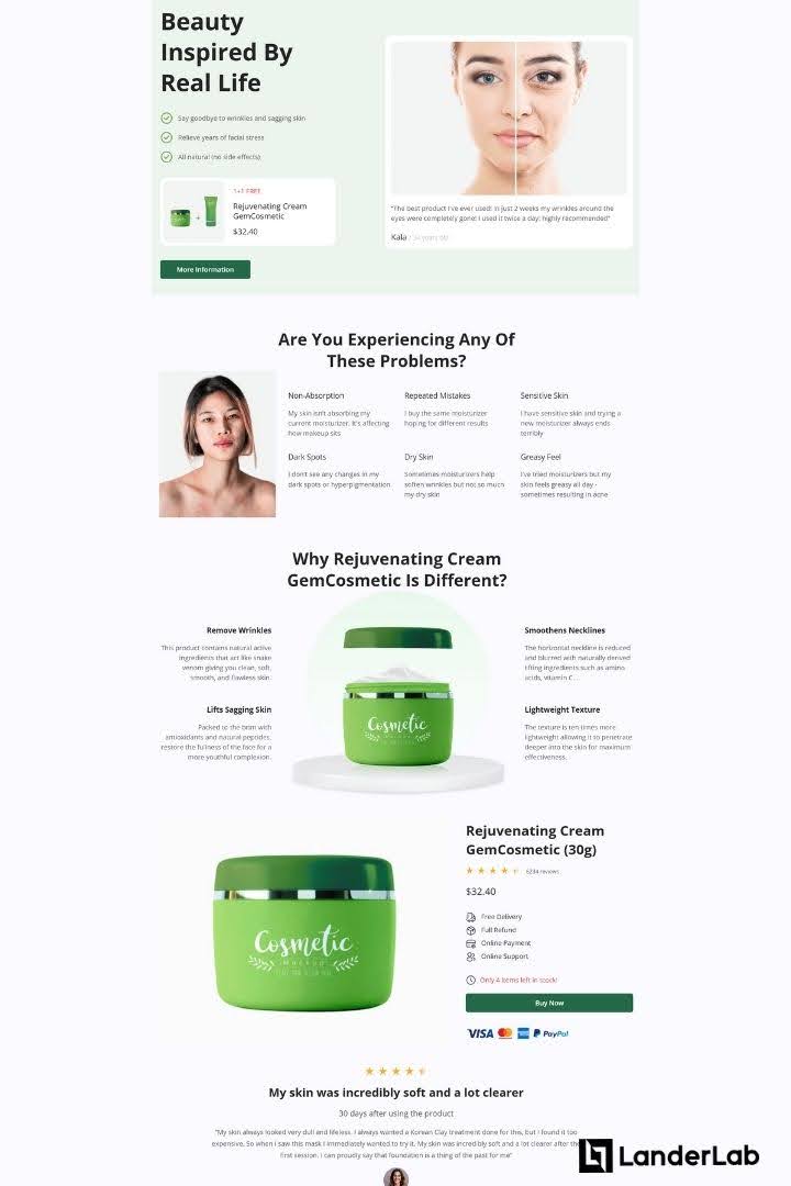 product landing pages