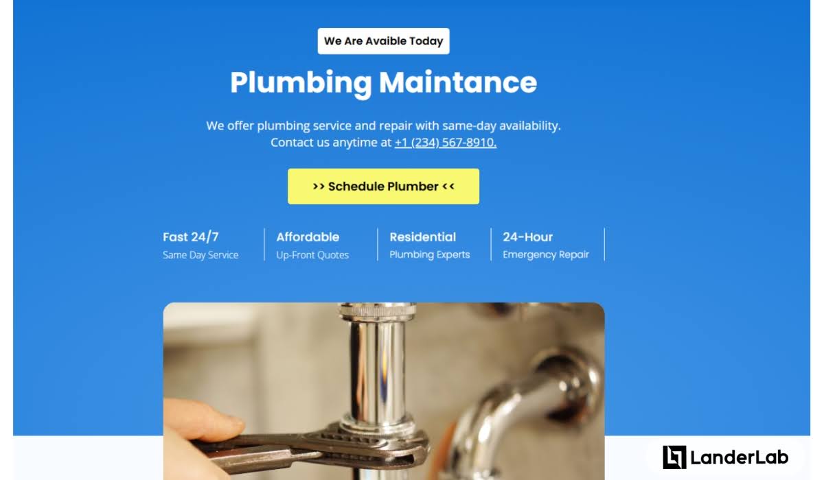Landing Page Plumbing Example