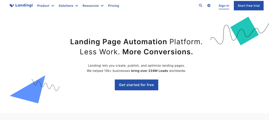 Landingi Homepage