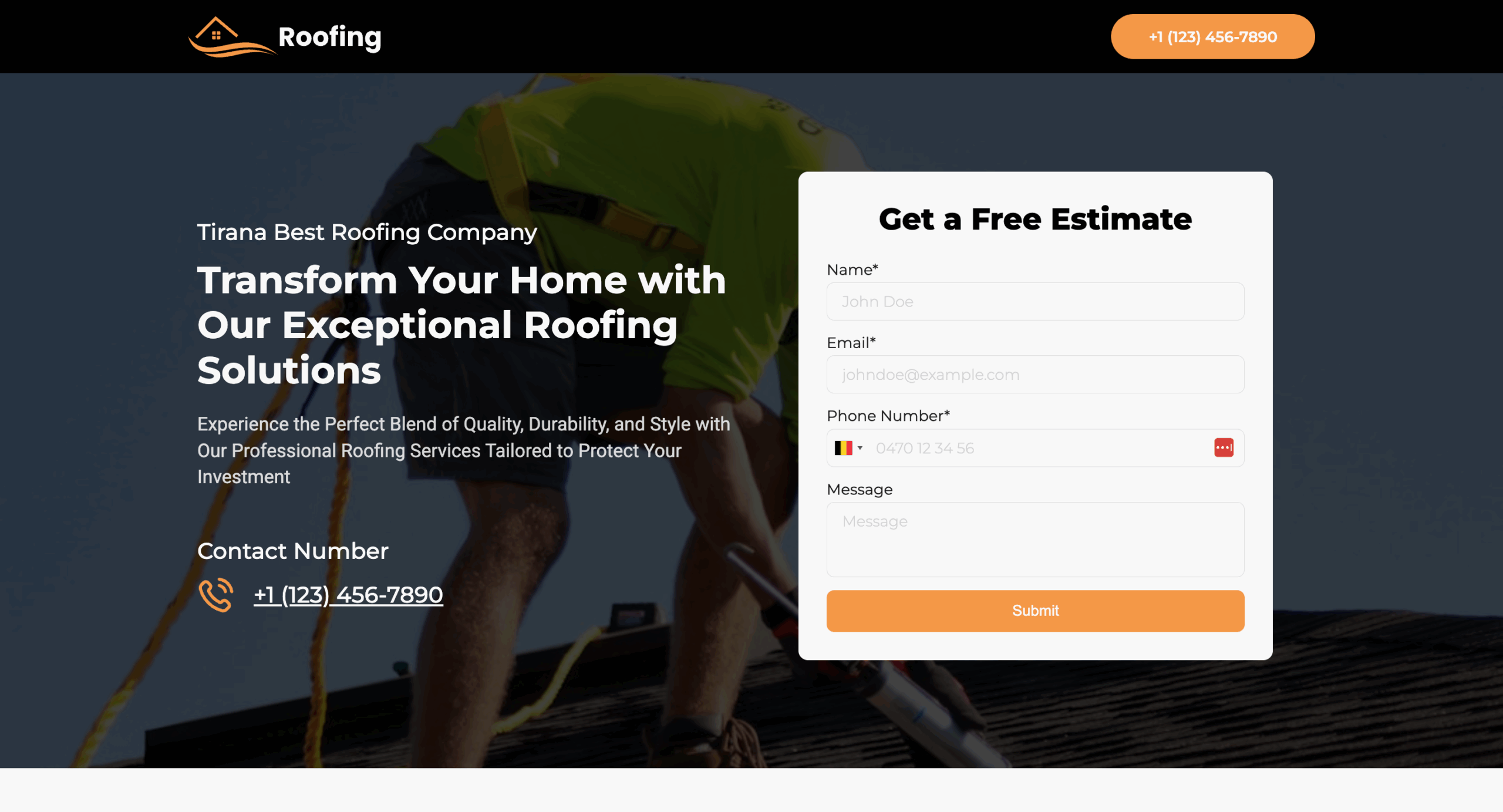 lead generation landing page example