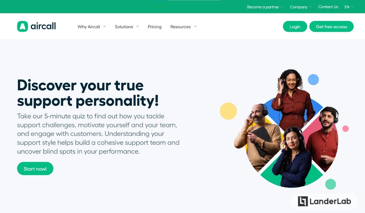 Persona-Based Quizzes Aircall Support Personal Quiz