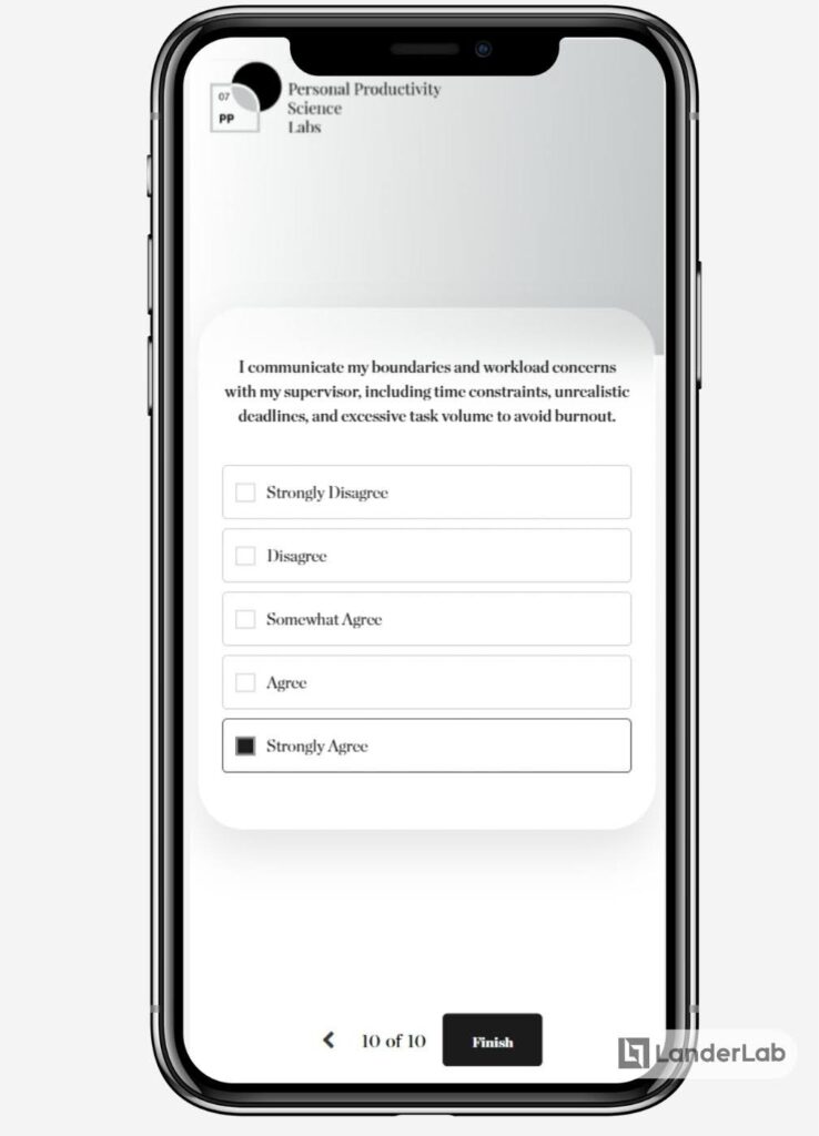 answering quiz on mobile