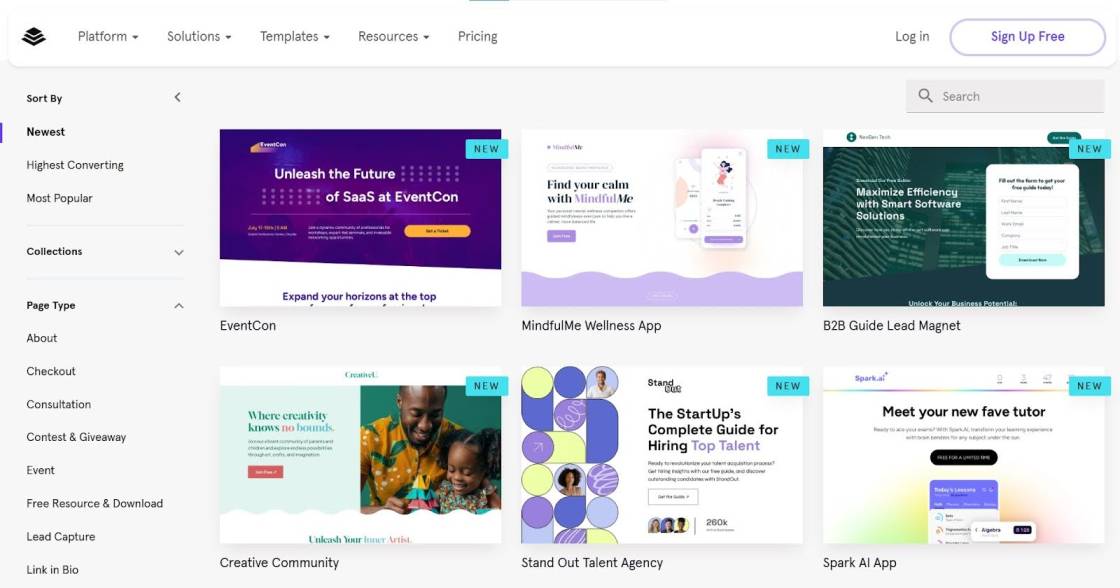 leadpages templates