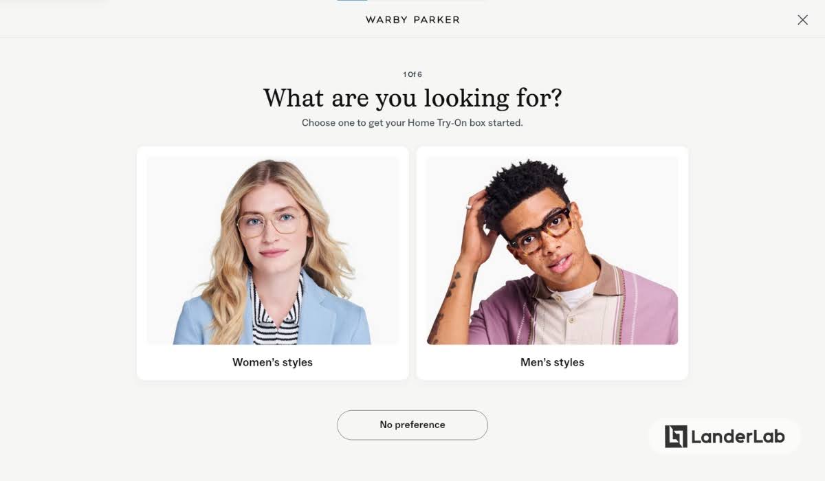 solution finder quiz Warby Parker's Frame Quiz