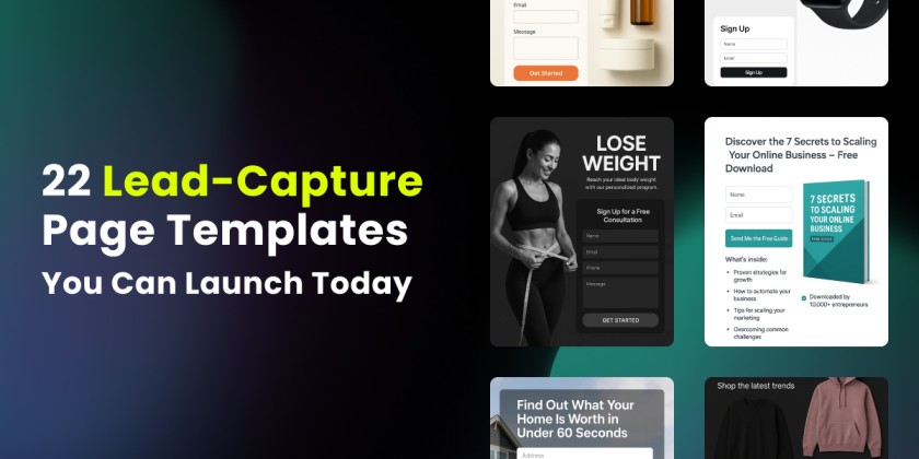 22 Lead Capture Page Templates You Can Launch Today