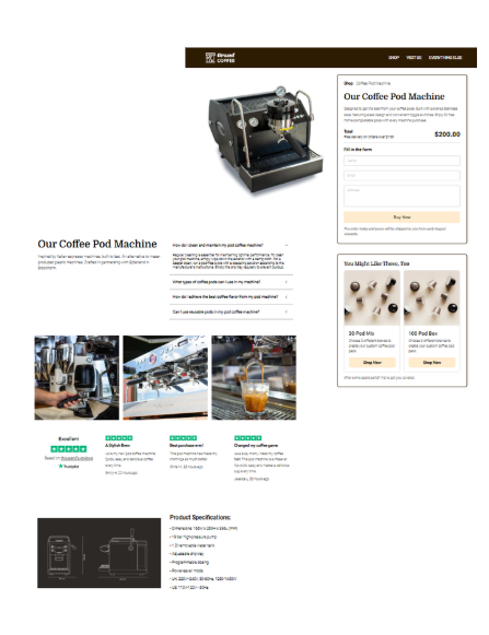 E-commerce Order Form Template