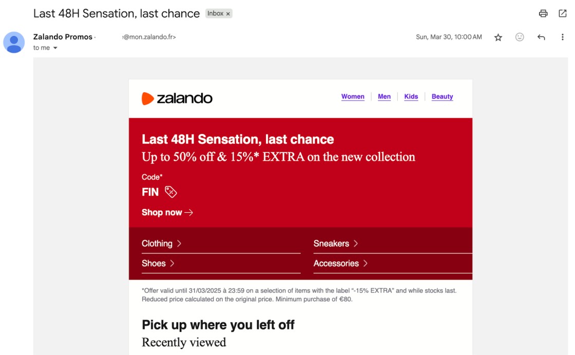 Email Marketing Example