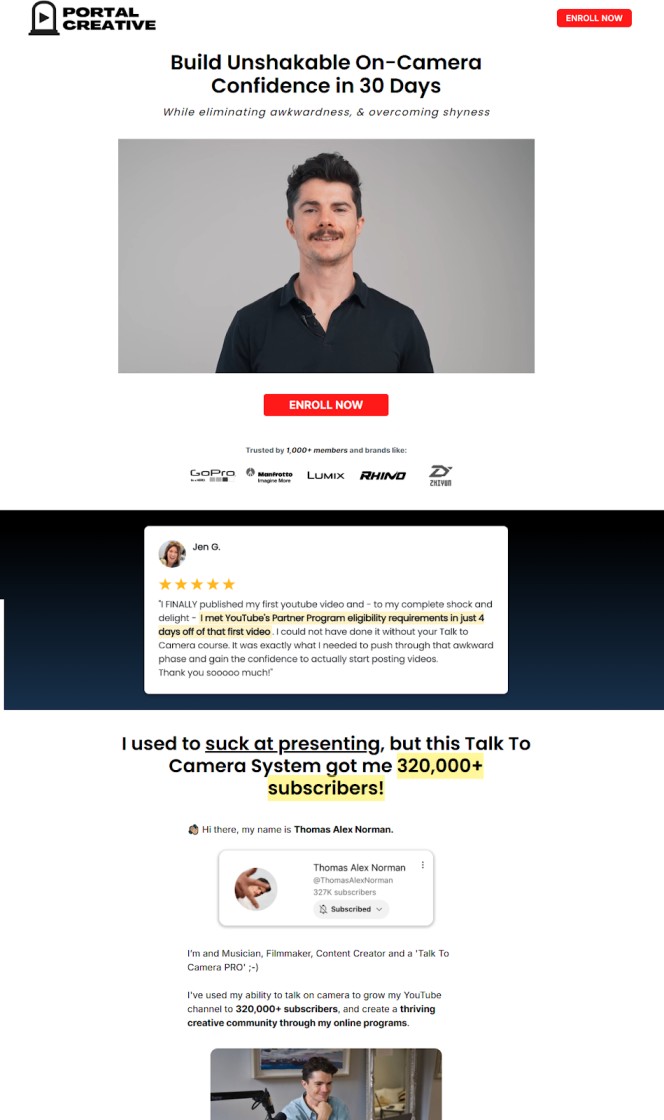Free Course Lead Capture Landing Page