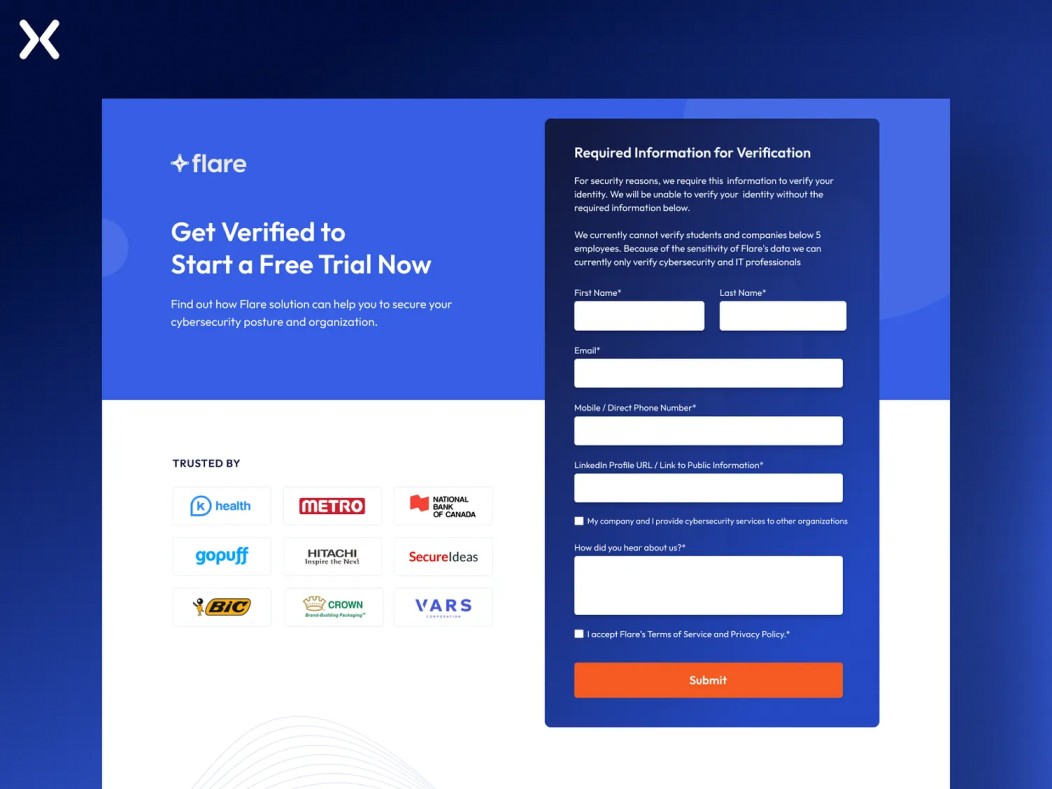 Free Trial Landing Page