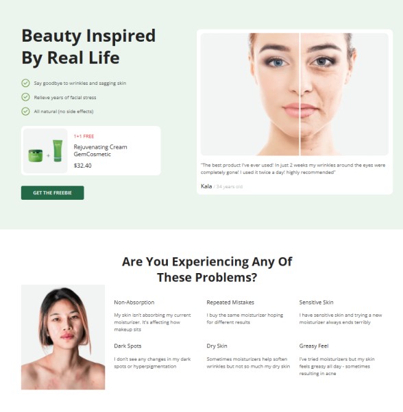Freebie Product Template Page