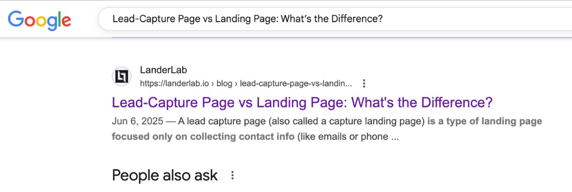 Search Engine Optimization Example