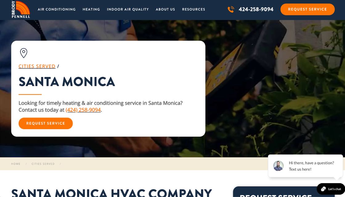 HVAC City Specific Page