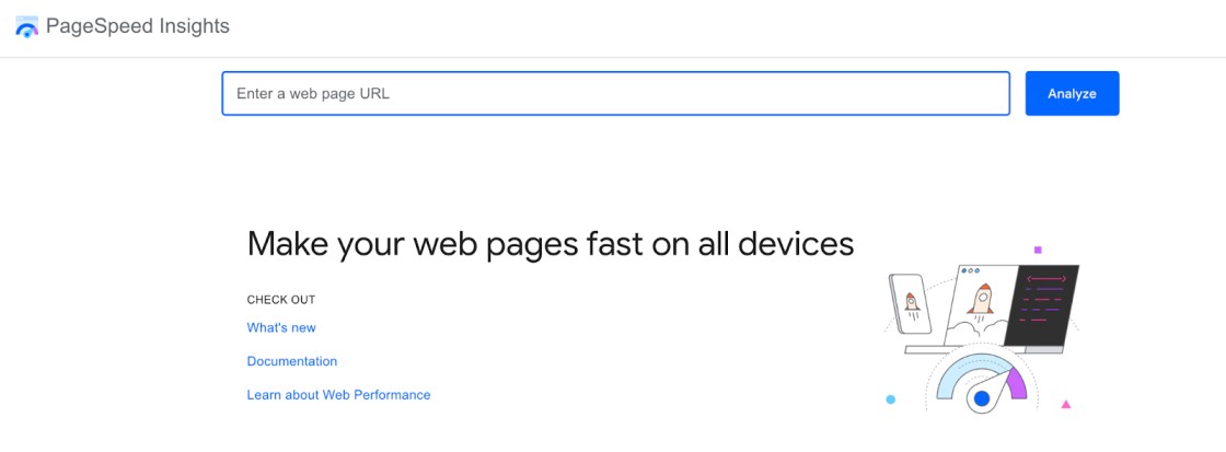 Test landing page speed