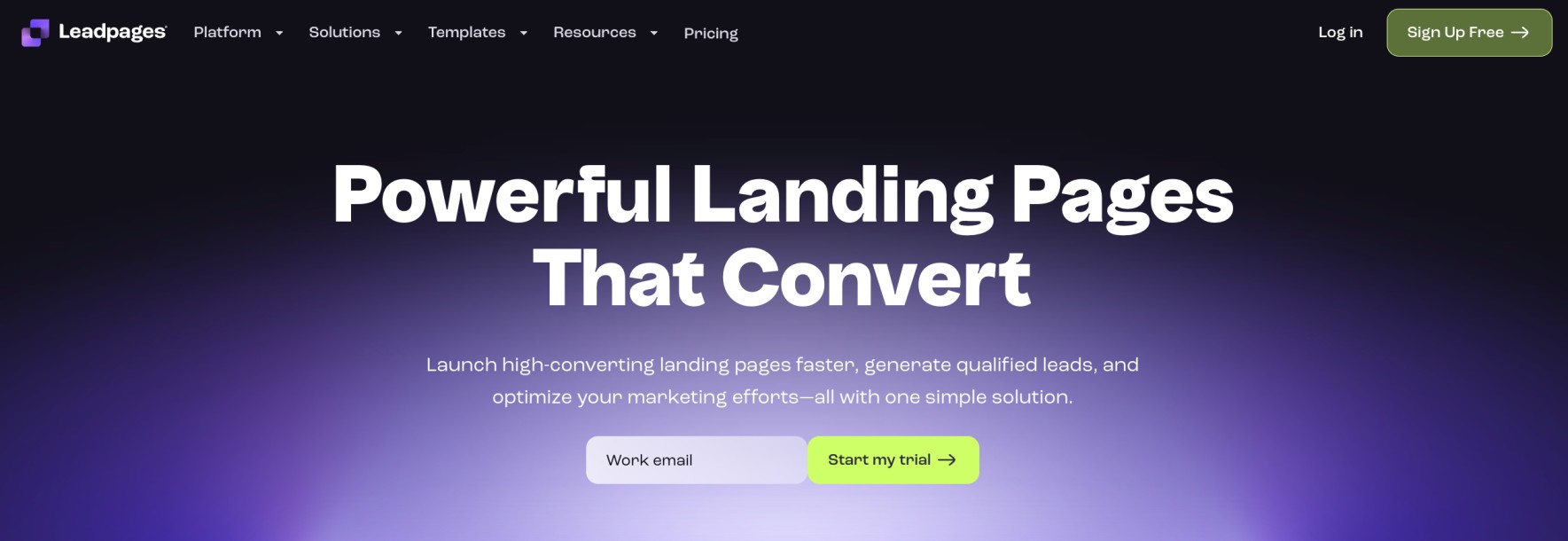 LeadPages Homepage