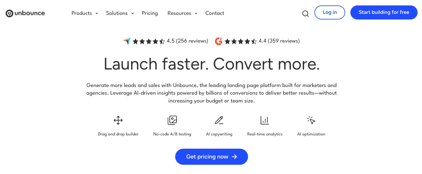 Unbounce Homepage